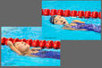 Maryna Piddubna (Ukraine) competing in the women's 100 metres freestyle S11 at the London 2012 Paralympic Games.