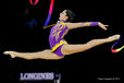 Nataly Hamrikova (Czech Republic) competing with Ribbon at the World Rhythmic Gymnastics Championships in Montpellier.