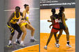 A double image from the 2010 World Series Netball Championships in Liverpool showing unfair physical play in the match between Jamaica and Australia (left) and Malawi and South Africa (Right).