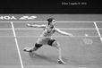 Carolina Marin (Spain) in action during the 2016 All England Badminton Championships in the Barclaycard Arena Birmingham
