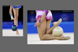 Generic images of gymnasts competing with Ball during the Rhythmic Gymnastics competition at he 2014 Glasgow Commonwealth Games.