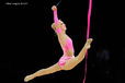Silja Ahonen (Finland) competing with Ribbon at the World Rhythmic Gymnastics Championships in Montpellier.