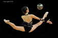 Alia Yassin Elkatib (Egypt) competing with Ball at the World Rhythmic Gymnastics Championships in Montpellier.