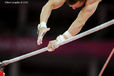 A generic image of the hands of a Jonathan Horton (USA) competing on High Bar during the Artistic Gymnastics competition of the London 2012 Olympic Games.