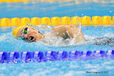 Reagan Wickens (Australia) competing in the men's 400 metres freestyle S6 at the London 2012 Paralympic Games.