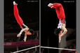 Kohei Uchimura (Japan) competing on High Bar during the Artistic Gymnastics competition of the London 2012 Olympic Games.