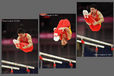 Chinese gymnasts Feng Zhe, Zhou Kai and Chen Yibing demonstrate double pike dismounts from Parallel Bars at the Gymnastics competition of the London 2012 Olympic Games.