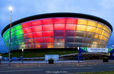 The Hydro at night - the venue for the Gymnastics competitions at the 2014 Glasgow Commonwealth Games.