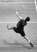 Sho Sasaki (Japan) on the defence during the 2016 All England Badminton Championships in Birmingham