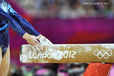 A cropped generic image of the hands of a gymnast ready to compete on Balance Beam at the London 2012 Olympic Games.