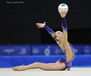 Stephani Sherlock (England) competing with ball during the Rhythmic Gymnastics competitions at the 2014 Glasgow Commonwealth Games.