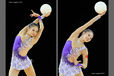 Senyue Deng (China) competing with Ball at the World Rhythmic Gymnastics Championships in Montpellier.
