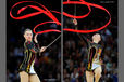 Alina Maksymenko (Ukraine) competing with Ribbon at the World Rhythmic Gymnastics ChampioAustrianships in Montpellier.