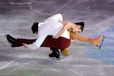 Stefania Berton and Ondrej Hotarek (Italy) perform a routine during the exhibition at the 2012 European Figure Skating Championships at the Motorpoint Arena in Sheffield UK January 23rd to 29th.
