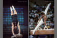 A double image of the outstanding gymnast Vitali Scherbo competing for the Soviet Union/EUN team on Vault and Pommel Horse the 1992 Barcelona Olympic Games.