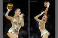 Daria Kondakova (Russia) competing with Ball at the World Rhythmic Gymnastics Championships in Montpellier.