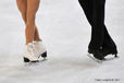 A generic image of the boots and blades of ice dancers at the 2012 ISU Grand Prix Trophy Eric Bompard at the Palais Omnisports Bercy, Paris France.