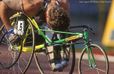 Wheelchair racer on his marks.