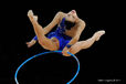 Dora Vass (Hungary) competing with Hoop at the World Rhythmic Gymnastics Championships in Montpellier.