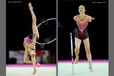 Runa Yamaguchi (Japan) competing with Hoop at the World Rhythmic Gymnastics Championships in Montpellier.