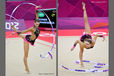 Frankie Jones (Great Britain) competing with Ribbon during the Rhythmic Gymnastics competition of the London 2012 Olympic Games.