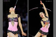 Runa Yamaguchi (Japan) competing with Ribbon at the World Rhythmic Gymnastics Championships in Montpellier.