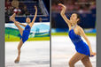 A double image of Yu Na Kim (Korea) performing her Free programme at the 2010 Vancouver Winter Olympic Games