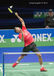 Lin Dan (China) in action during the 2016 All England Badminton Championships at the Barclaycard Arena in Birmingham