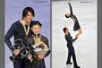 Yuko Kavaguti and Alexander Smirnov (Russia) winners of the Gold Medal competing in the Pairs event at the 2012 ISU Grand Prix Trophy Eric Bompard at the Palais Omnisports Bercy, Paris France.