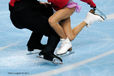 A generic image of the feet of pairs skaters competing at the 2012 European Figure Skating Championships at the Motorpoint Arena in Sheffield UK January 23rd to 29th.
