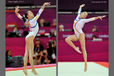 Andreea Iordache (Romania) competing on floor exercise at the Gymnastics competition of the London 2012 Olympic Games.