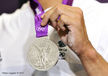 The silver medal on Pommel Horse won by Louis Smith (Great Britain) at the Gymnastics competition of the London 2012 Olympic Games.