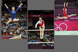 Aliya Mustafina (Russia) competing on balance beam, asymmetric bars and floor exercise at the Gymnastics competition of the London 2012 Olympic Games.