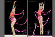 Peng Linyi (China) competing with Ribbon at the World Rhythmic Gymnastics Championships in Montpellier.