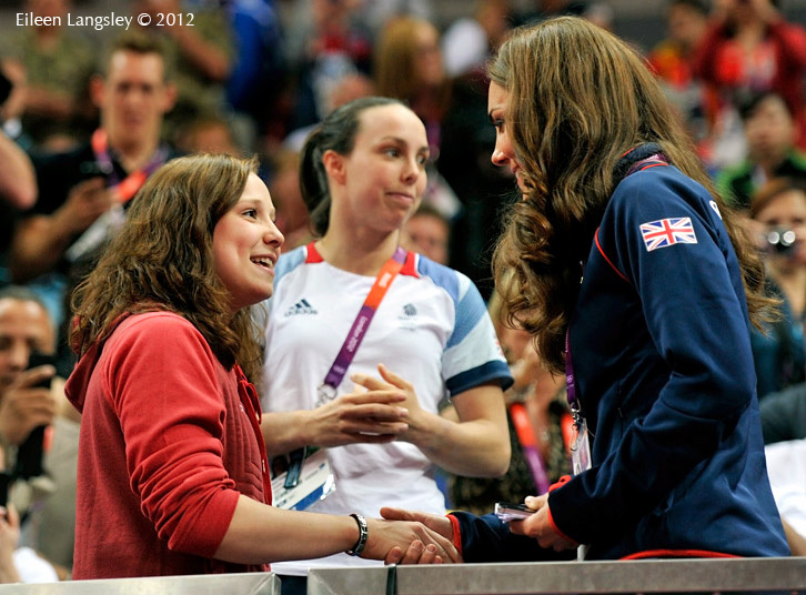 The Duchess of Cambridge meets the gymnasts