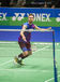 Jan Jorgensen (Denmark) competing in the 2016 All England Badminton Championships at the Barclaycard Arena in Birmingham