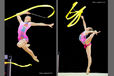 Amy Van Ruuyen (South Africa) competing with Ribbon at the World Rhythmic Gymnastics Championships in Montpellier.