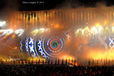 A Firework display at the Opening Ceremony at the 2014 Glasgow Commonwealth Games .