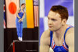 Daniel Purvis (Great Britain) after competing on High Bar at the 2012 FIG World Cup in the Emirates Arena Glasgow December 8th