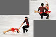 Cheng Peng and Hao Zhang (China) competing in the Pairs competition at the 2012 ISU Grand Prix Trophy Eric Bompard at the Palais Omnisports Bercy, Paris France.