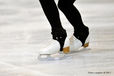 A generic image of the boots and blades of a skater during training at the 2012 Trophee Eric Bompard at the Palais Omnisports Bercy, Paris.
