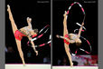 Sylviya Miteva (Bulgaria) competing with Ribbon at the World Rhythmic Gymnastics Championships in Montpellier.