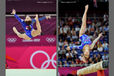 Carlotta Ferlito (Italy) competing on balance beam and floor exercise at the Gymnastics competition of the London 2012 Olympic Games.