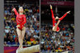 Hannah Whelan competing on Balance Beam at the Gymnastics competition of the London 2012 Olympic Games.