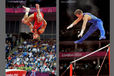 Samuel Mikulak (USA) competing on Vault and High Bar at the Gymnastics competition of the London 2012 Olympic Games.