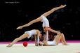 The group from France competing at the World Rhythmic Gymnastics Championships in Montpellier.