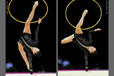 Daria Kondakova (Russia) competing with Clubs at the World Rhythmic Gymnastics Championships in Montpellier.