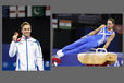 Daniel Keatings (Scotland) wins the gold on Pommel Horse at the Gymnastics competition of the 2014 Glasgow Commonwealth Games.