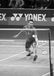 Lin Dan (China) in action at the 2016 All England Badminton Championships at the Barclaycard Arena in Birmingham