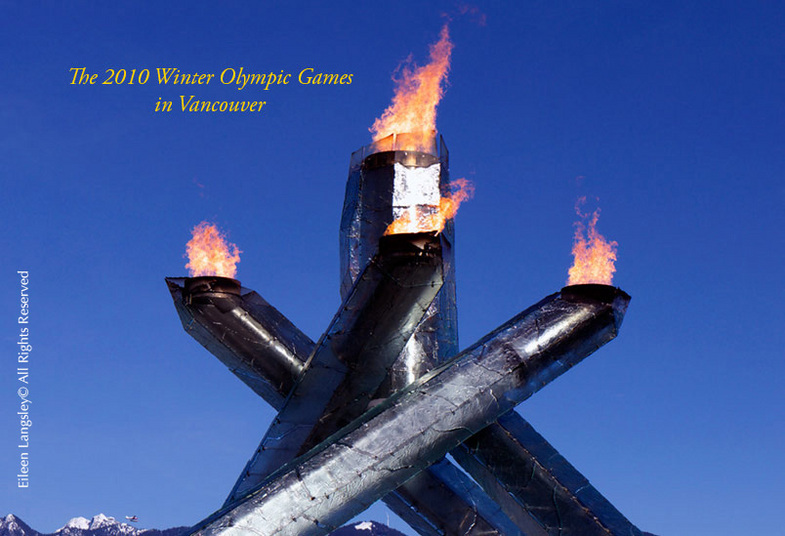 The Olympic flame at Waterfront